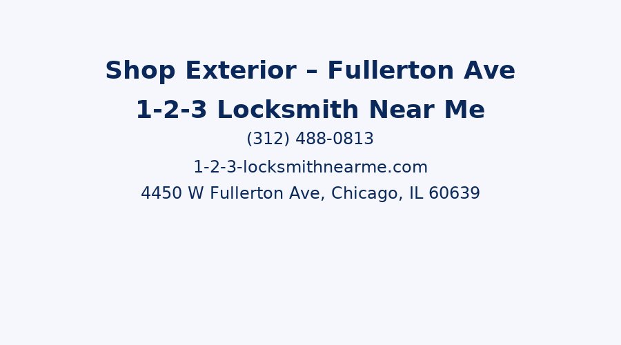 1-2-3 Locksmith Near Me storefront at 4450 W Fullerton Ave Chicago IL